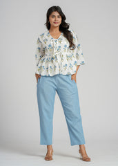 Emmeline Block Printed Short Top