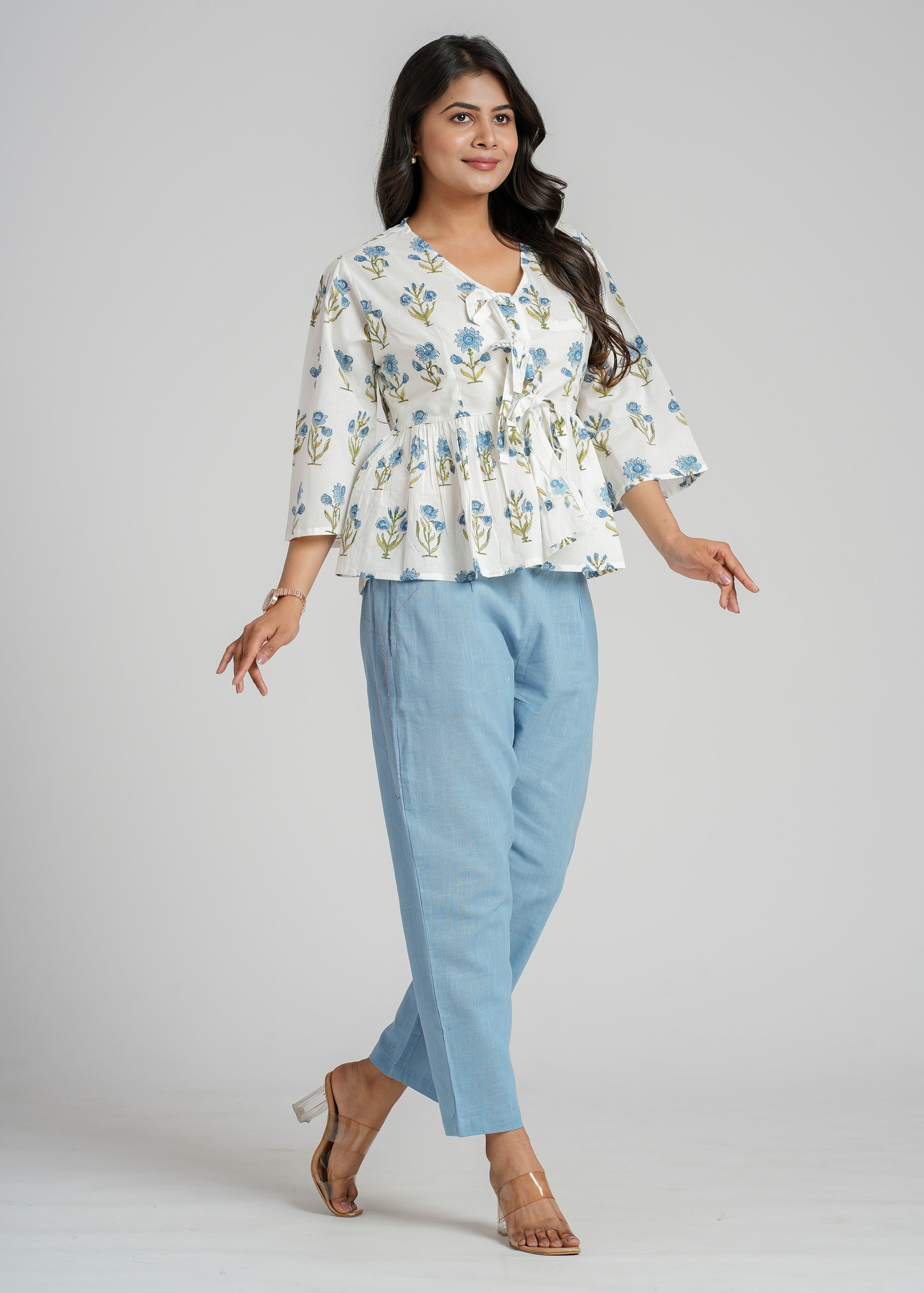 Emmeline Block Printed Short Top