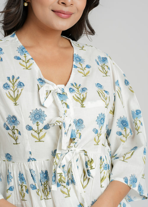 Block Printed Cotton Short Top