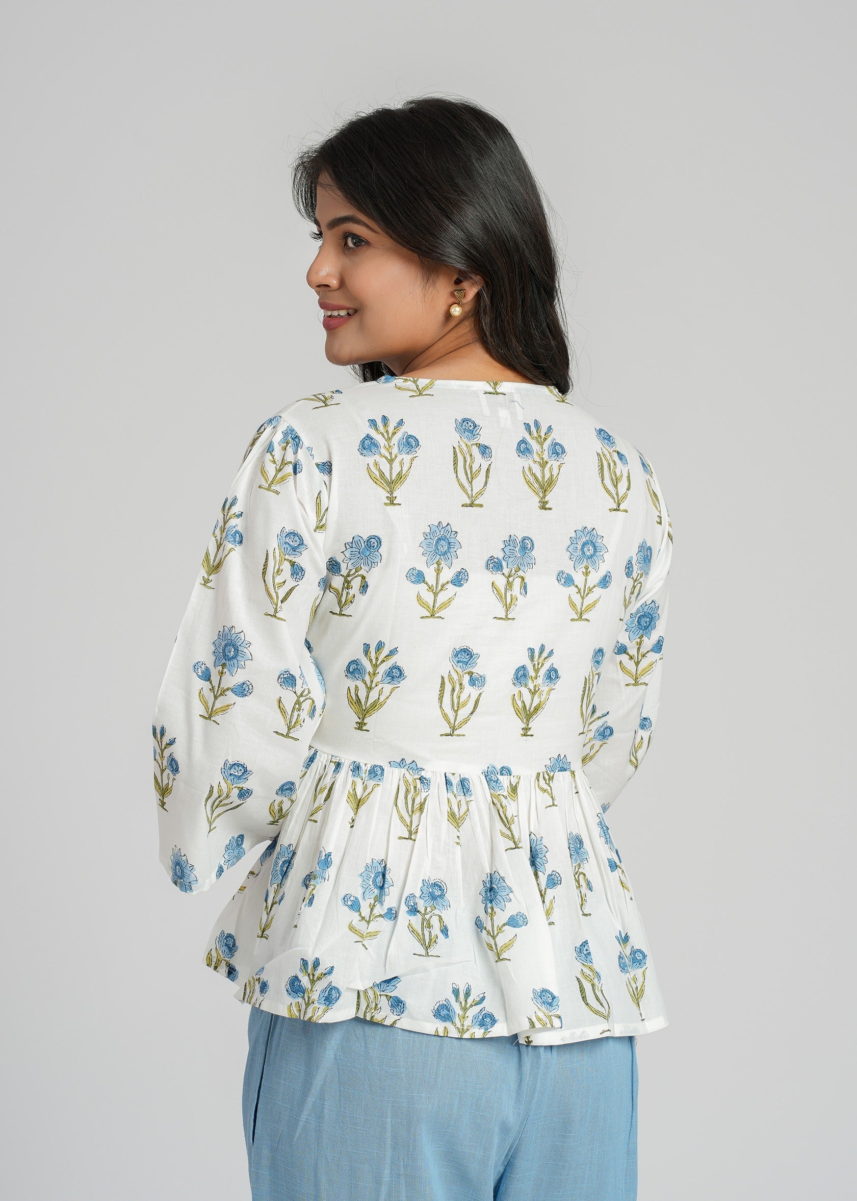 Emmeline Block Printed Short Top