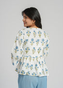 Block Printed Cotton Short Top
