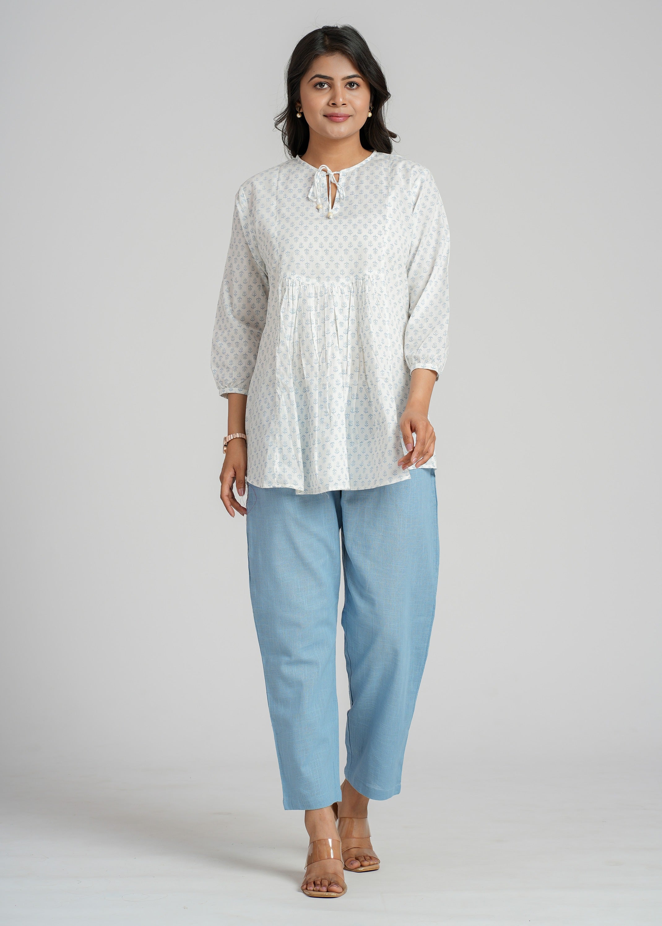 Block Printed Cotton Short Top