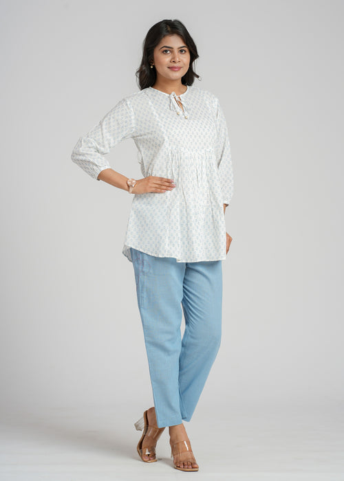 Block Printed Cotton Short Top
