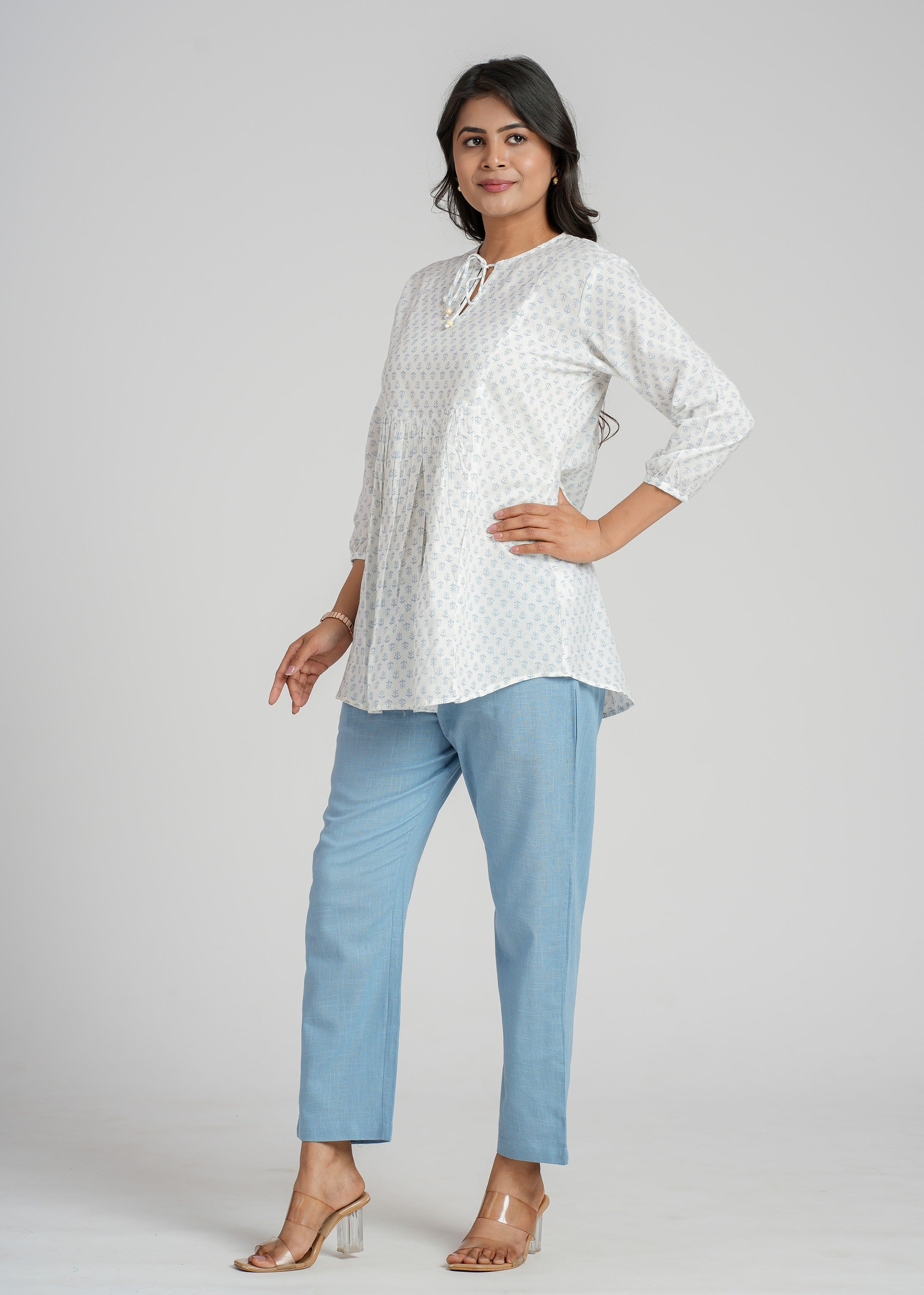 Block Printed Cotton Short Top