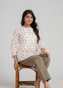 Block Printed Cotton Short Top