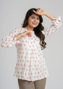 Block Printed Cotton Short Top