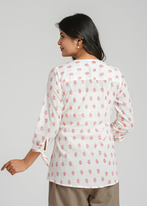 Block Printed Cotton Short Top