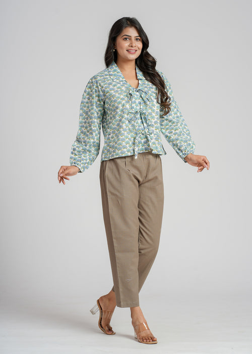 Women’s Cotton Block Printed Short Top