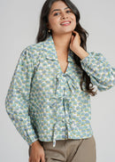 Women’s Cotton Block Printed Short Top