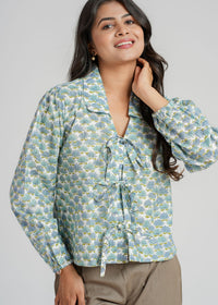 Women’s Cotton Block Printed Short Top
