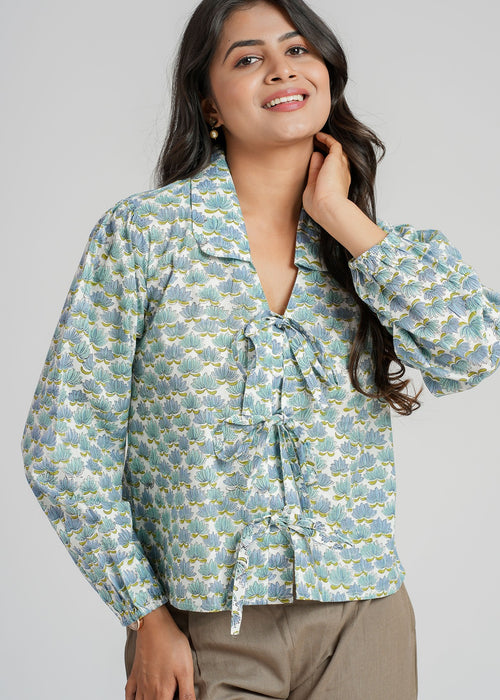 Women’s Cotton Block Printed Short Top