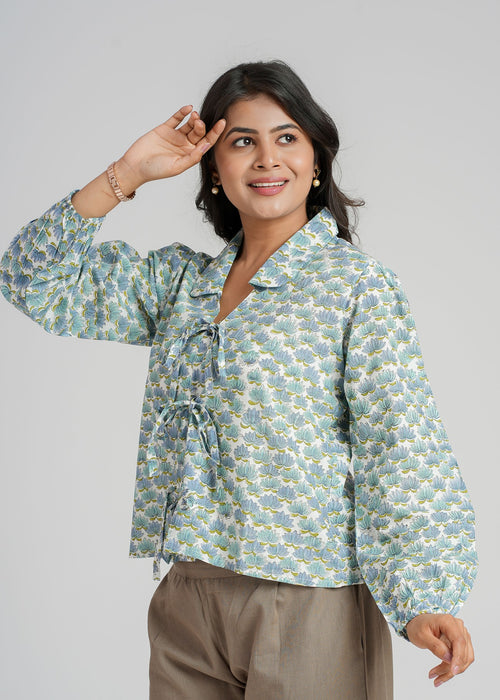 Women’s Cotton Block Printed Short Top