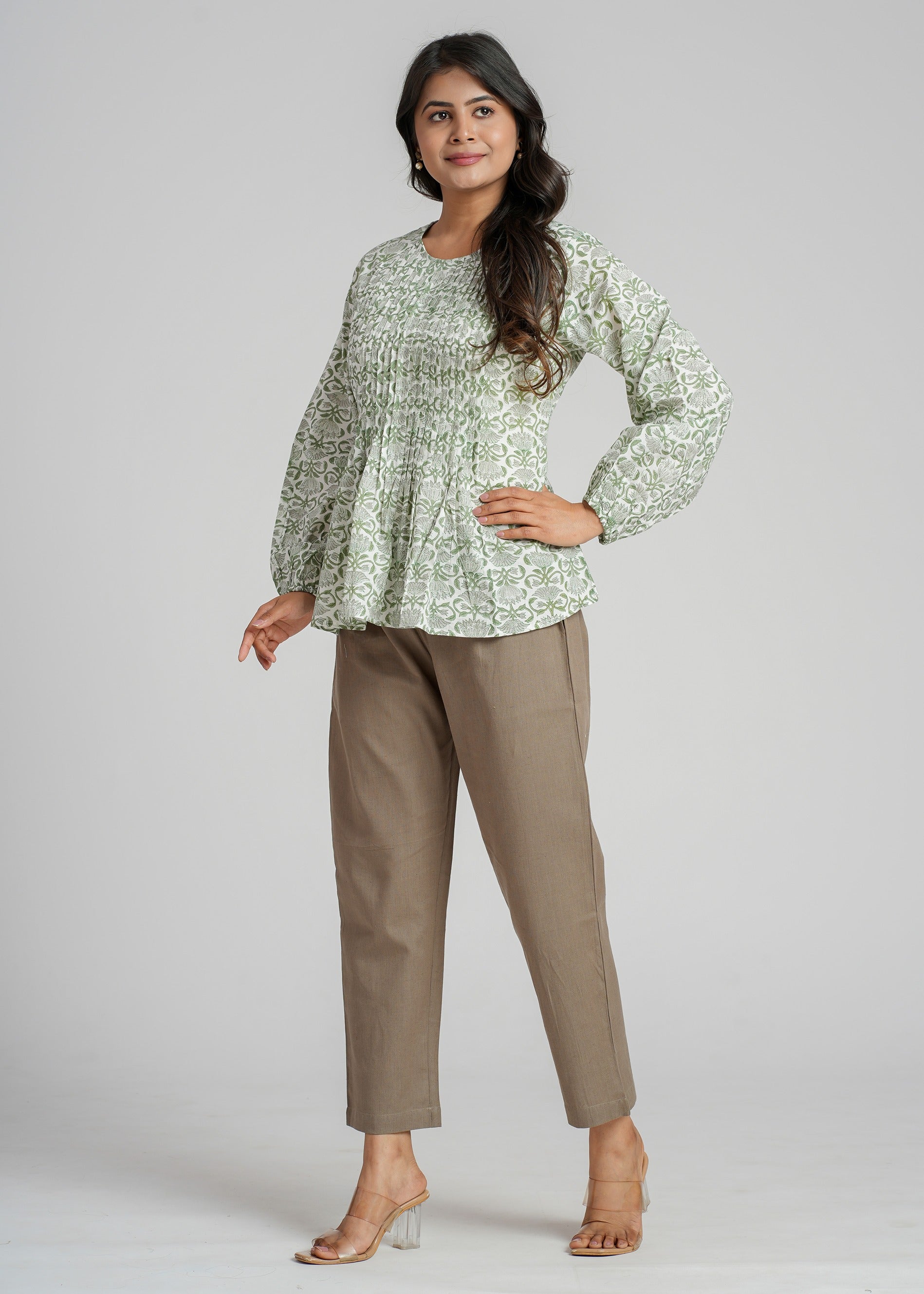 Lydia Block Printed Short Top