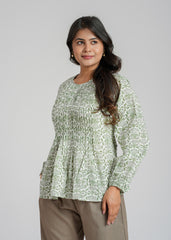 Lydia Block Printed Short Top