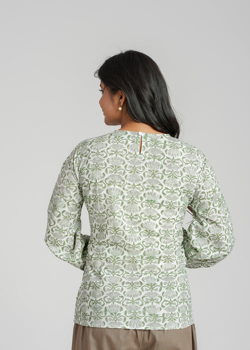 Block Printed Cotton Short Top