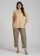 Block Printed Cotton Short Kurti