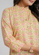 Block Printed Cotton Short Kurti