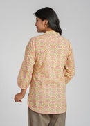 Block Printed Cotton Short Kurti