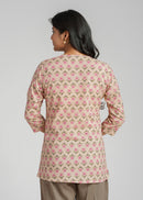 Block Printed Cotton Short Kurti