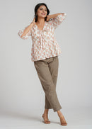 Block Printed Cotton Short Top