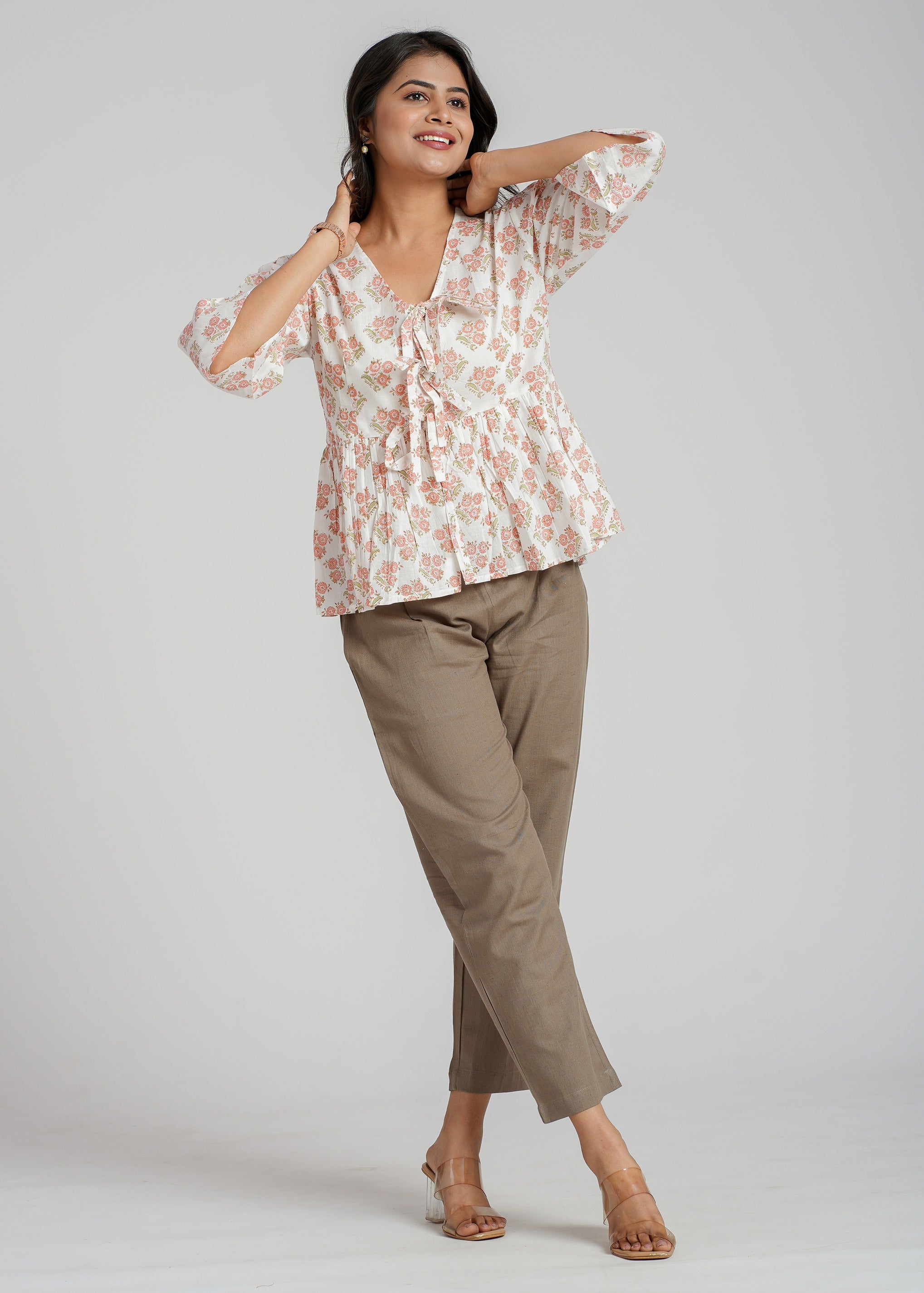 Block Printed Cotton Short Top