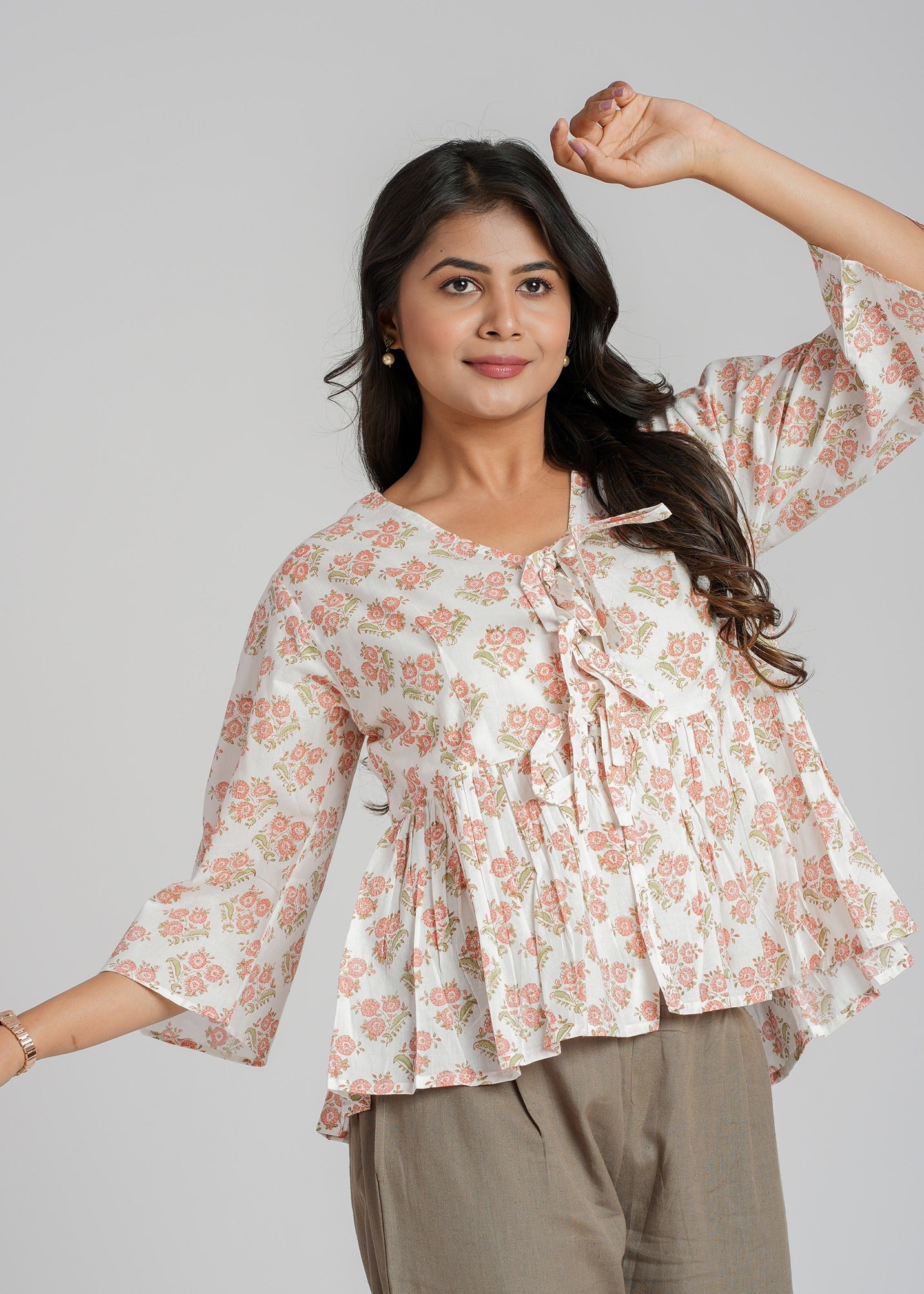 Block Printed Cotton Short Top