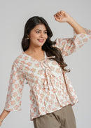 Block Printed Cotton Short Top