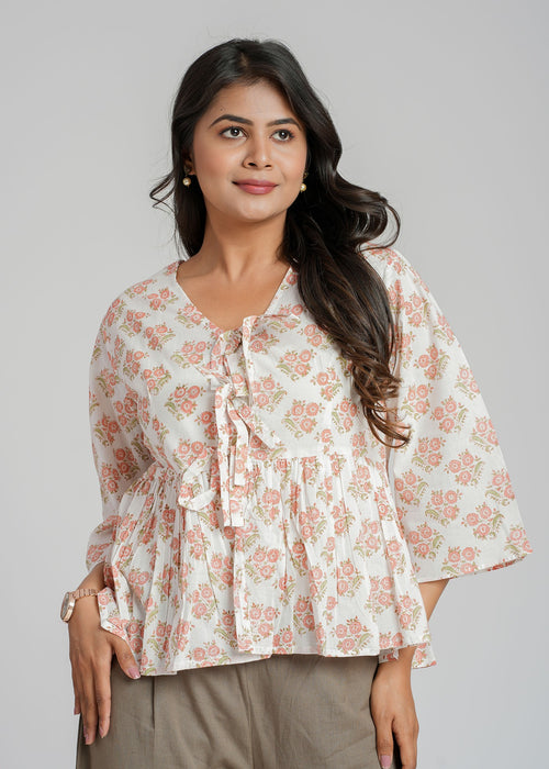 Block Printed Cotton Short Top