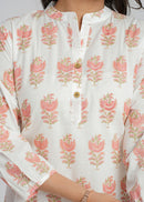 Block Printed Cotton Short Kurti