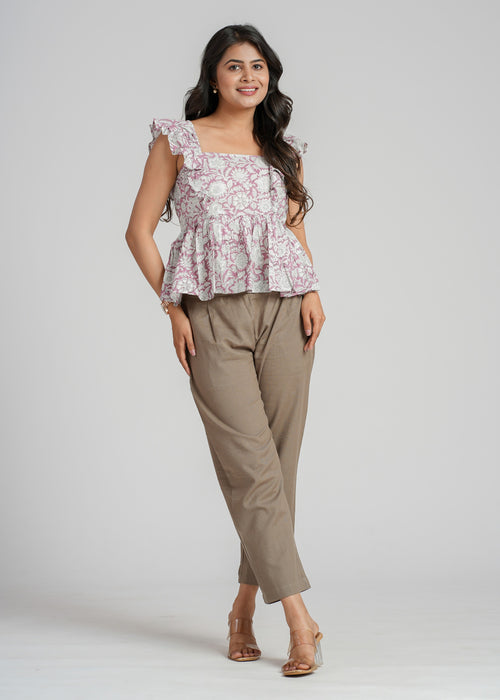 Block Printed Cotton Short Top