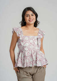 Block Printed Cotton Short Top