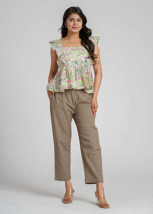 Block Printed Cotton Short Top