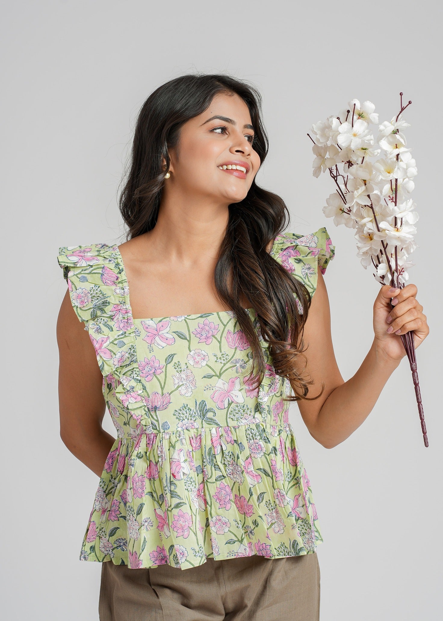 Block Printed Cotton Short Top
