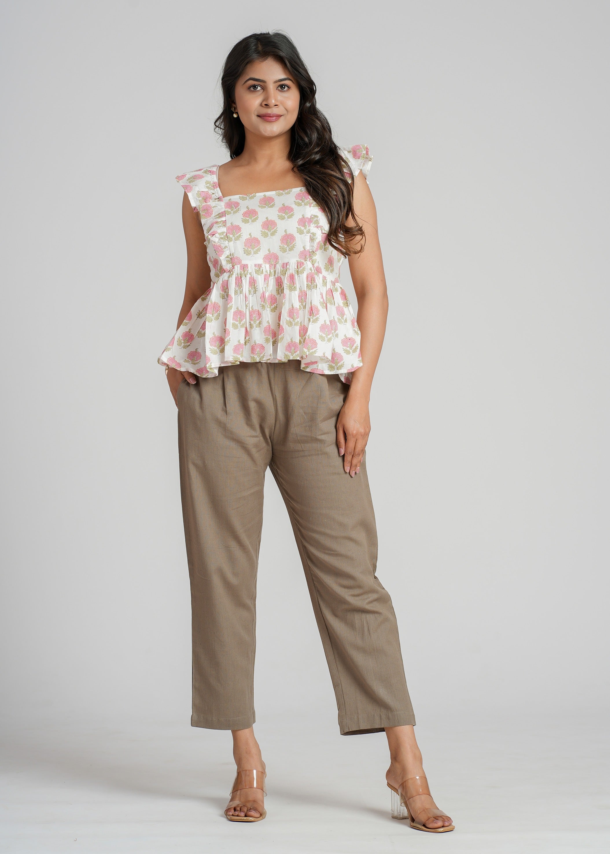 Daisy Meadow Peplum Short Top