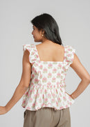 Daisy Meadow Peplum Short Top