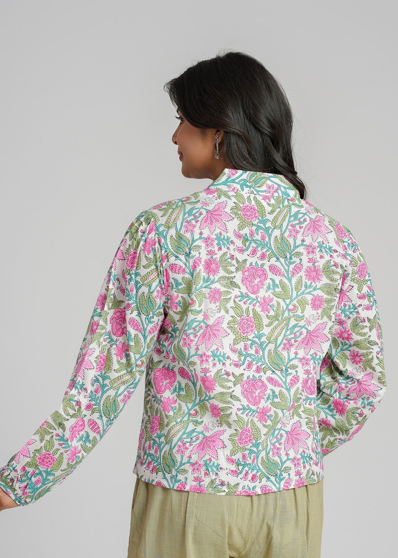 Women’s Cotton Block Printed Short Top