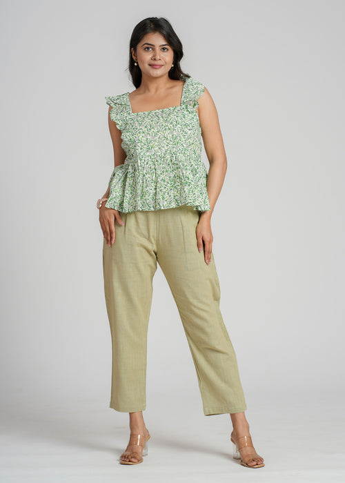 Block Printed Cotton Short Top
