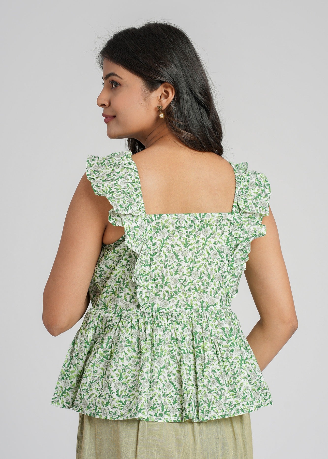 Block Printed Cotton Short Top