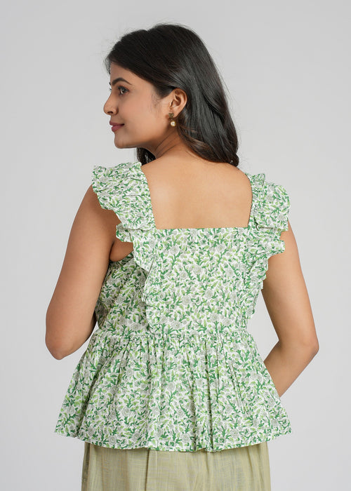 Block Printed Cotton Short Top