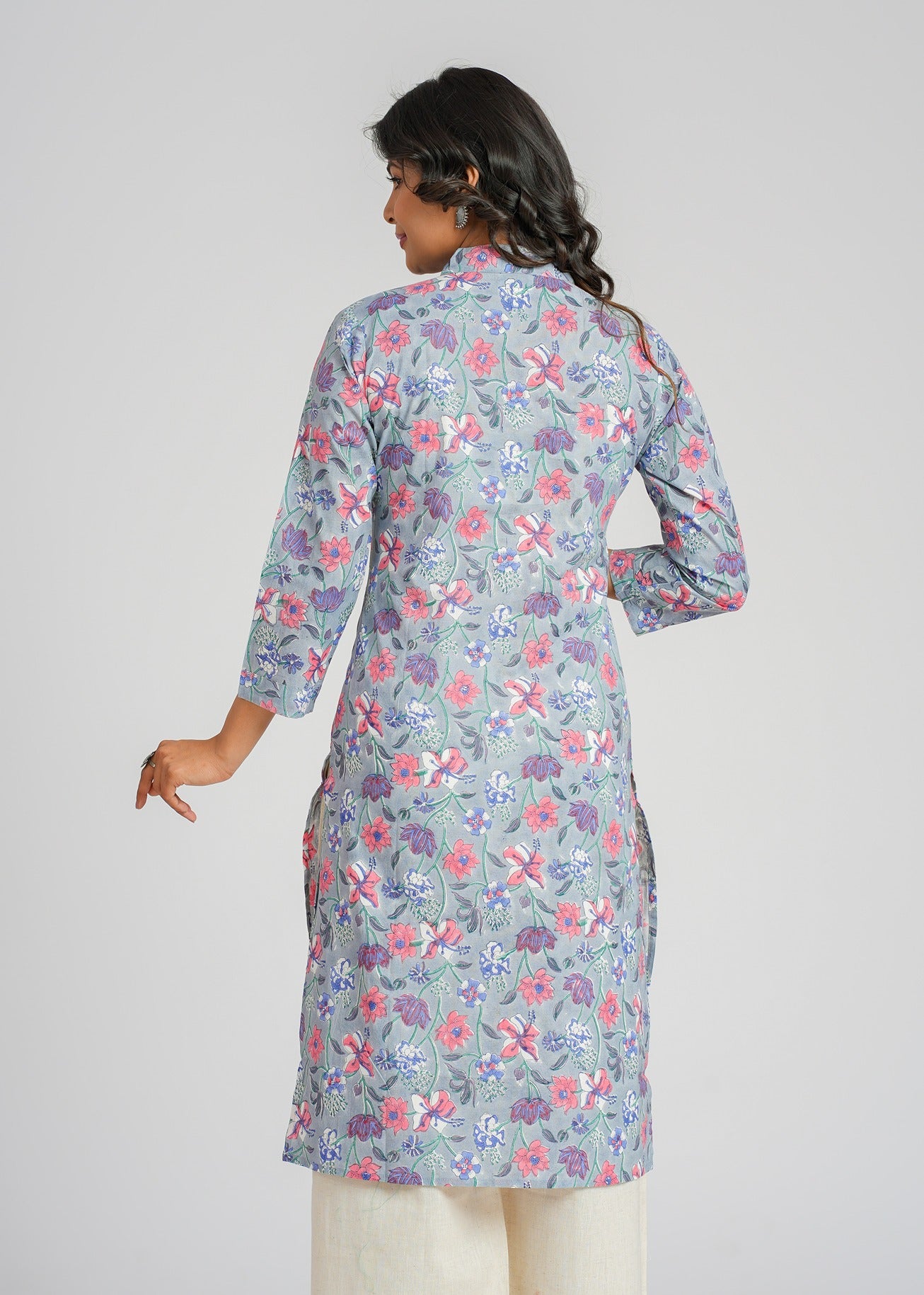 Winter Blooms Printed Cotton Kurta