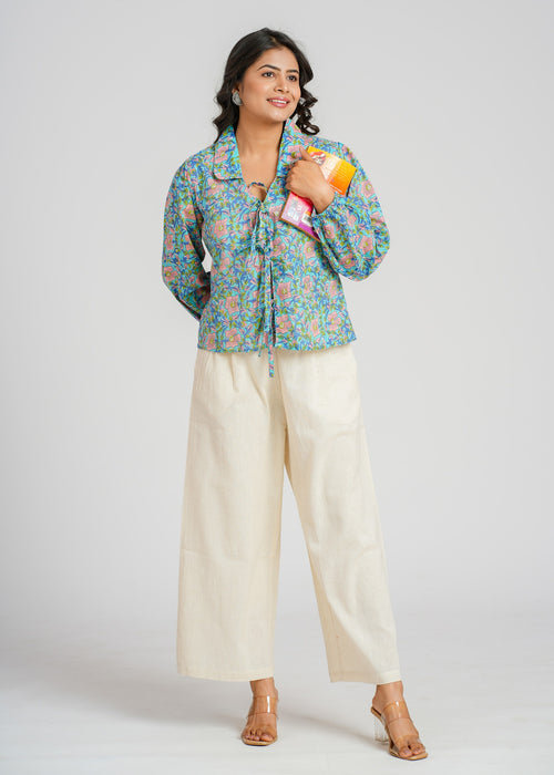 Women’s Cotton Block Printed Short Top