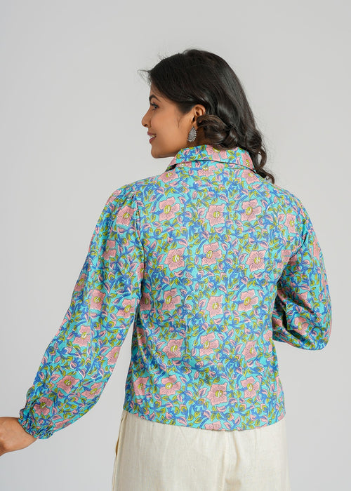Women’s Cotton Block Printed Short Top