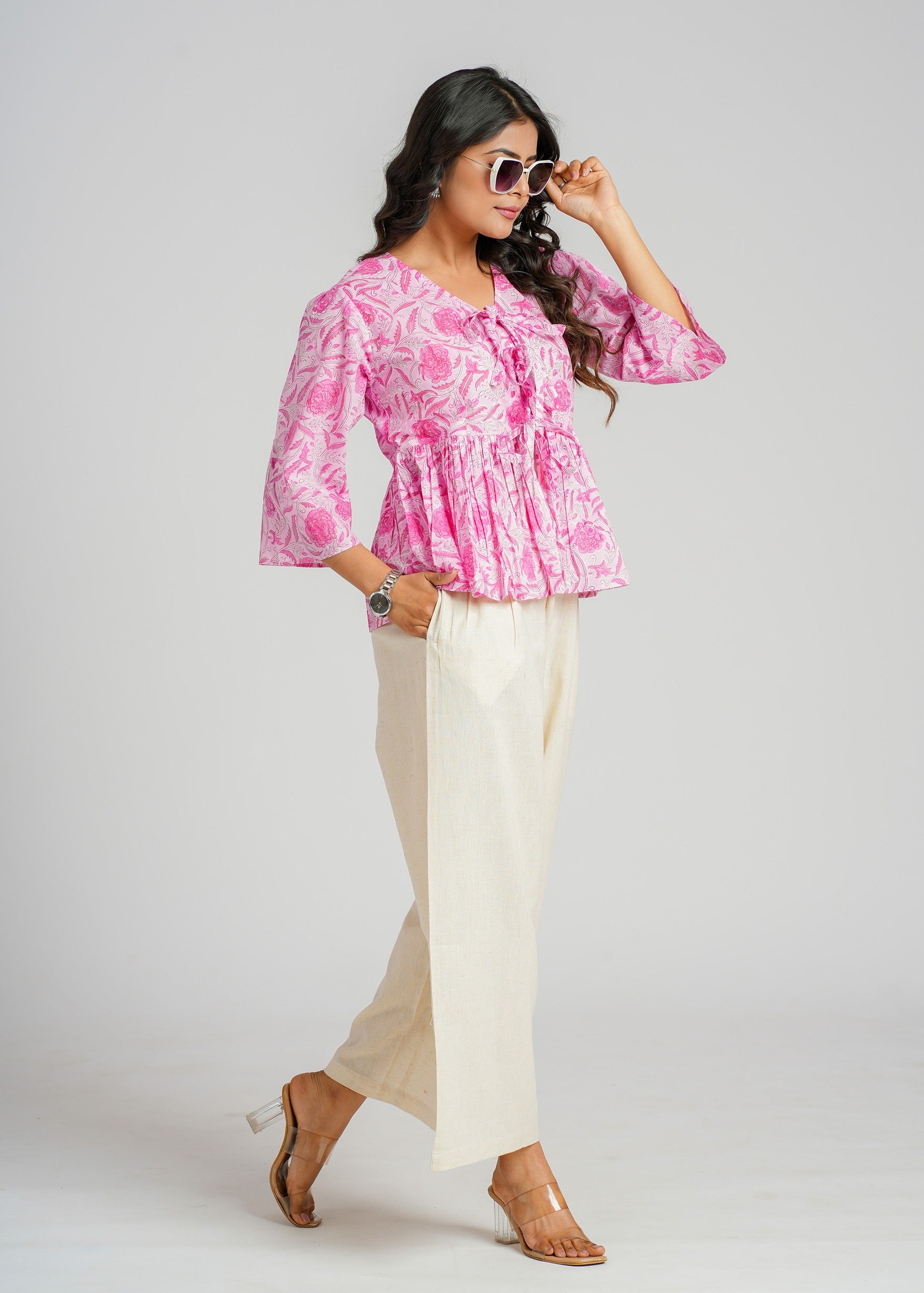 Block Printed Cotton Short Top