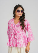 Block Printed Cotton Short Top