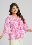 Block Printed Cotton Short Top