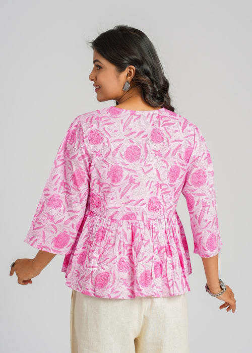 Block Printed Cotton Short Top