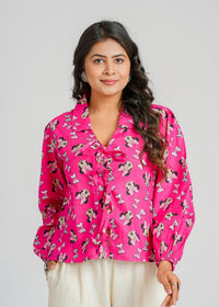 Women’s Cotton Block Printed Short Top