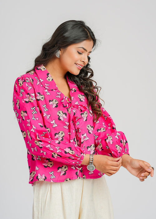Women’s Cotton Block Printed Short Top