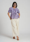 Block Printed Cotton Short Top