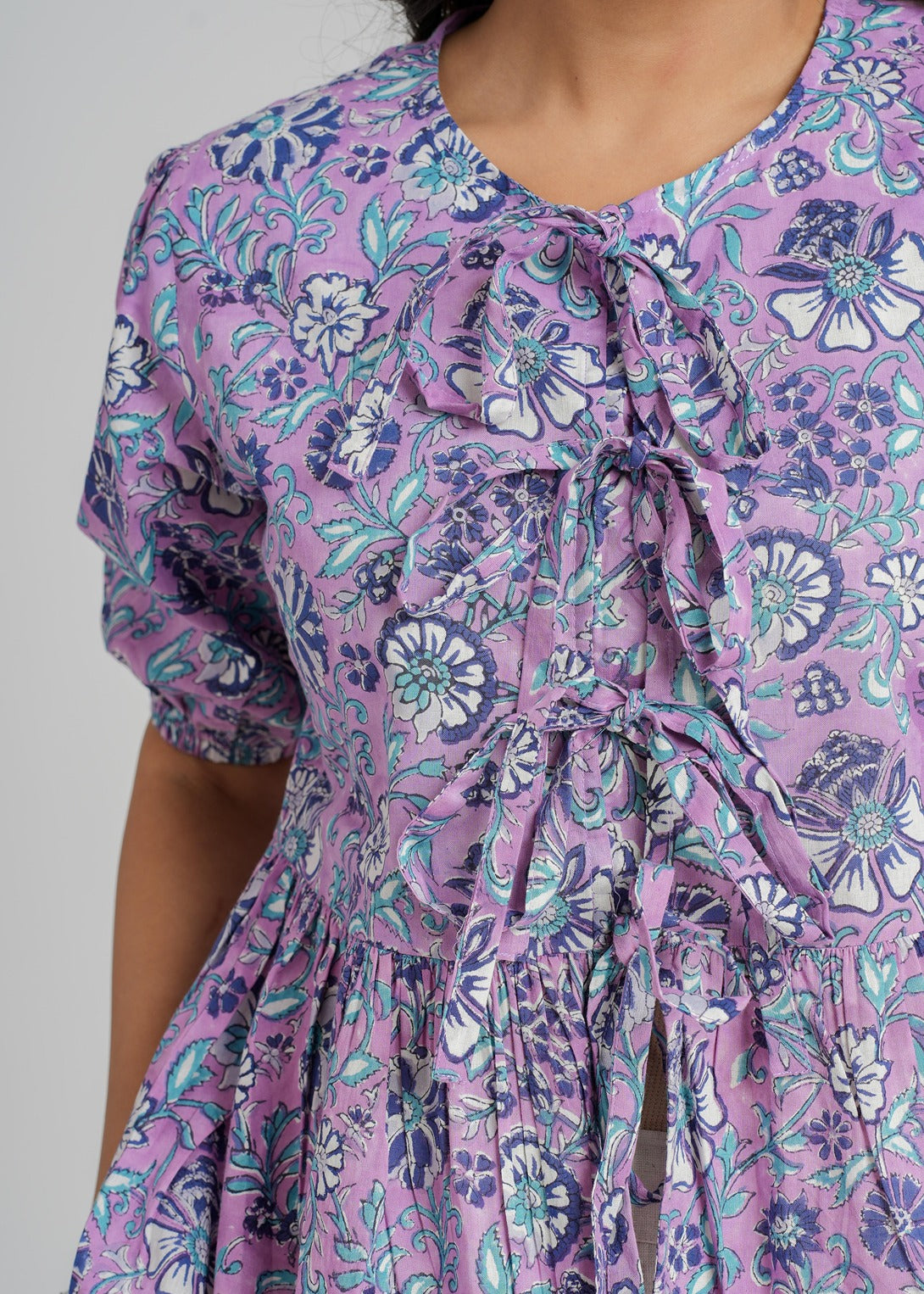 Block Printed Cotton Short Top